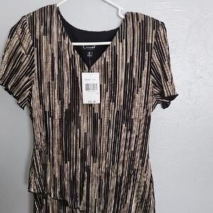 Women's Black and Gold Dress